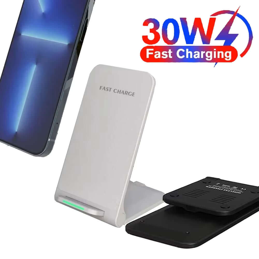 30W Wireless Charger for Iphone16 15 14 13 Pro Max 16Phone Stand Fast Charging Charger for Samsung Note 20/10 S21 Ultra Foldable