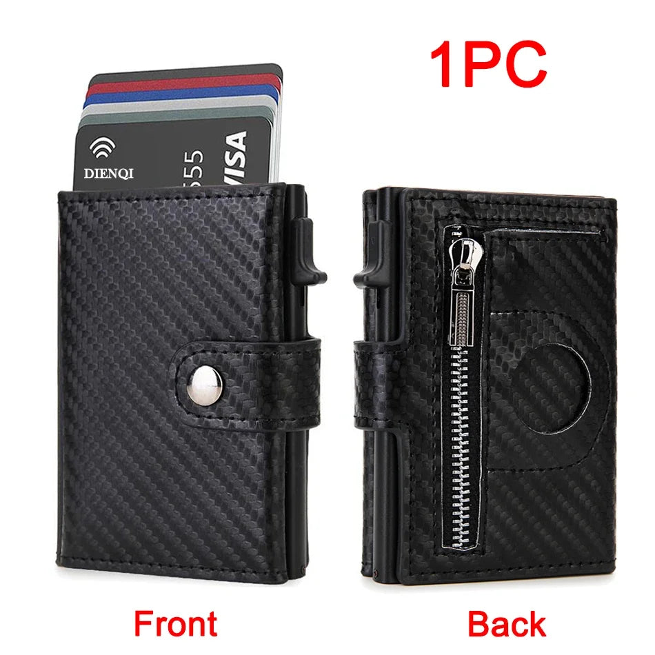 Rfid Airtag Wallet Carbon Fiber Men Wallet