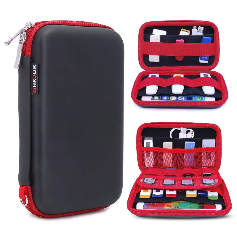 2.5 Inch Hard Drive Accessories Case Bag for WD Seagate HDD Power Phone USB Cable U Disk SD Card Power Bank Travel Organizer Box