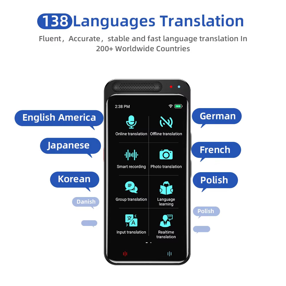 Portable Smart Translator Photo/Offline/Online Realtime Translation 134 Languages for Foreign Travel 2023 High Speed Accuracy