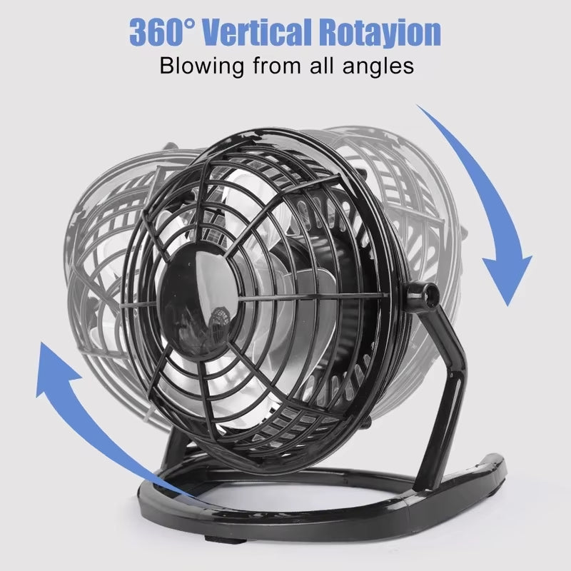 Strong Wind USB Silent Fan Desk Cooler for Laptop Notebook Desktop PC Ofiice Summer Cooling Fans 4 Blade Rotatable USB Mini Fan