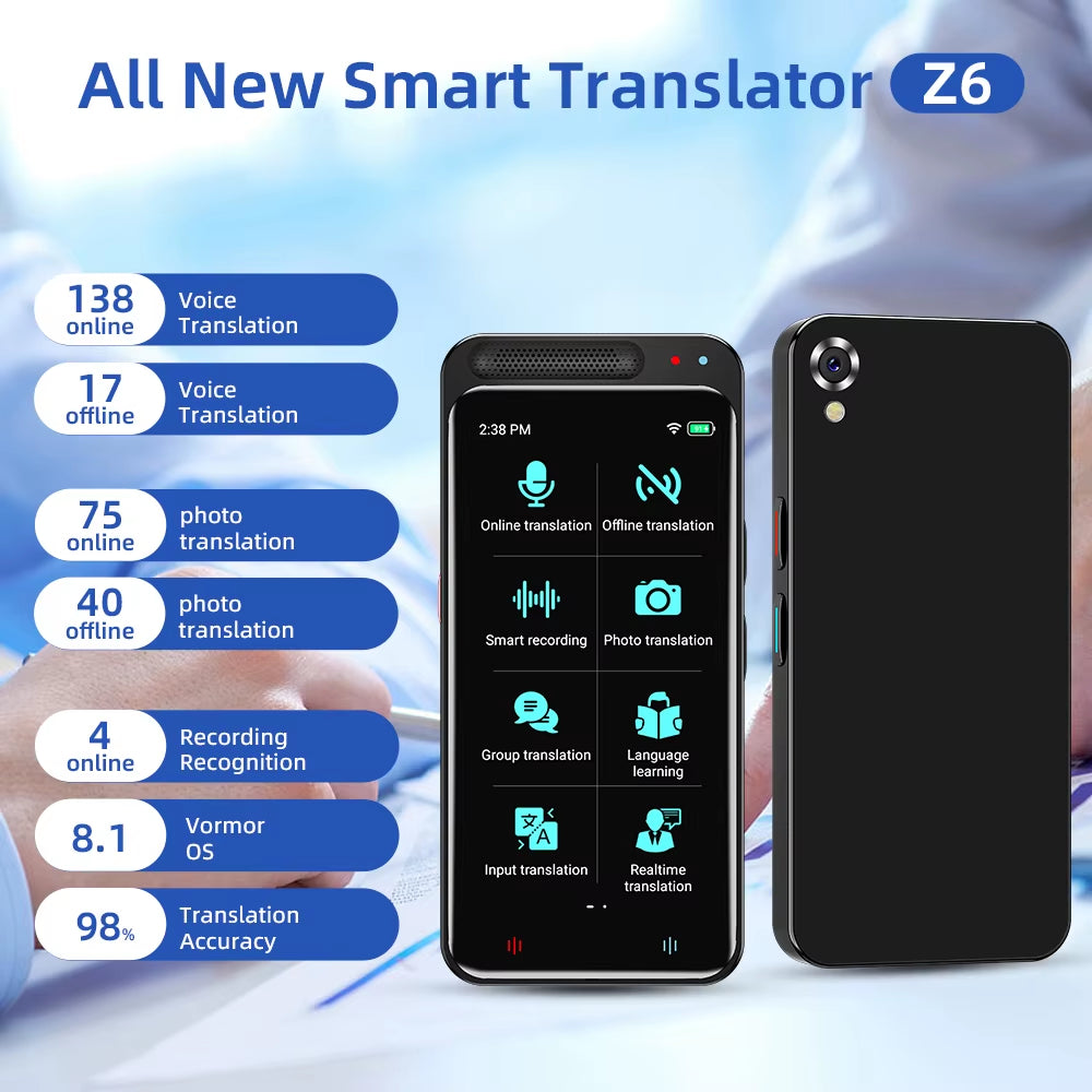 Portable Smart Translator Photo/Offline/Online Realtime Translation 134 Languages for Foreign Travel 2023 High Speed Accuracy