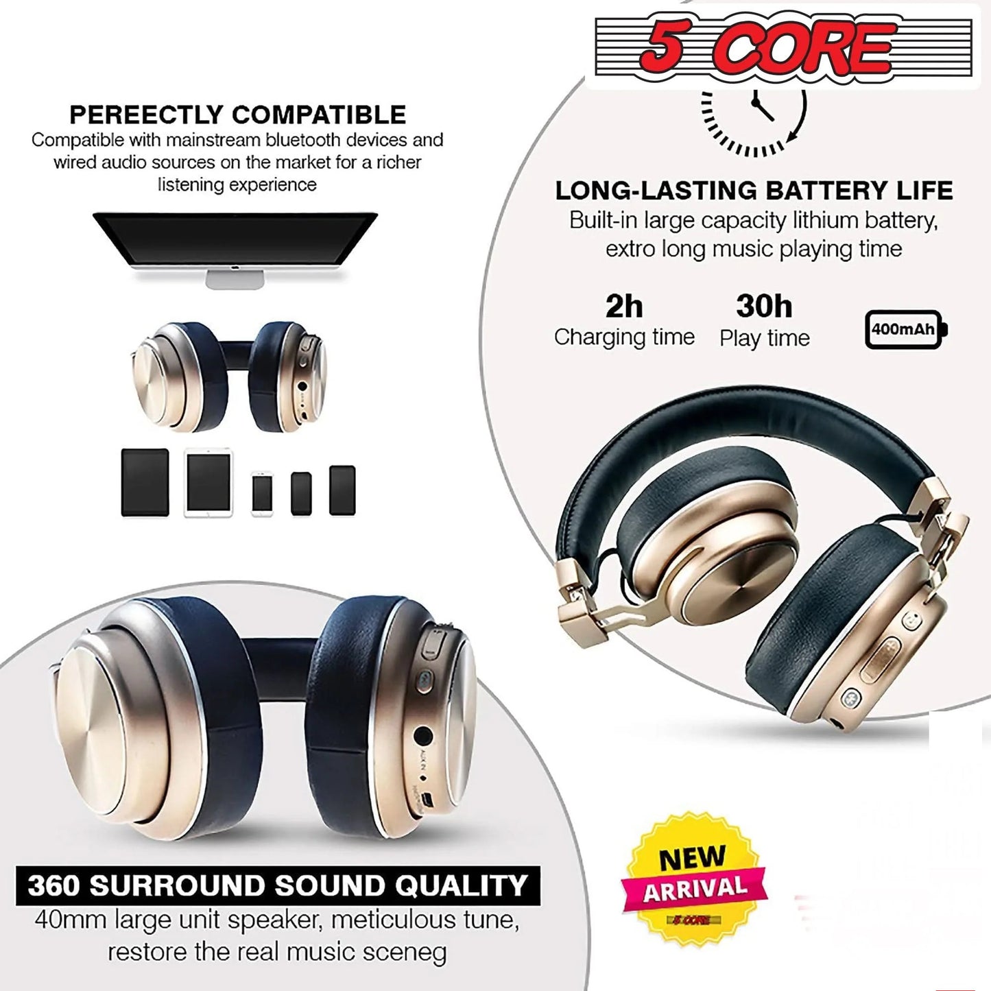 Marketing Image - 5 CORE BT Headphones
