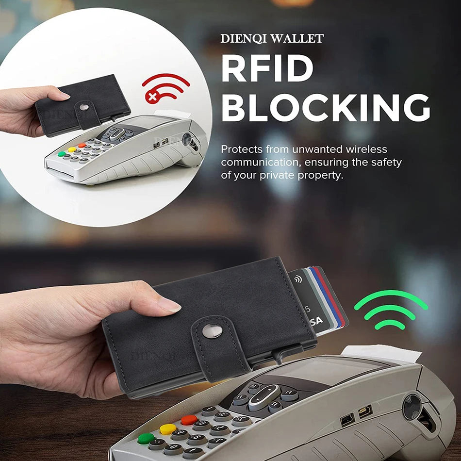 Rfid Airtag Wallet Carbon Fiber Men Wallet