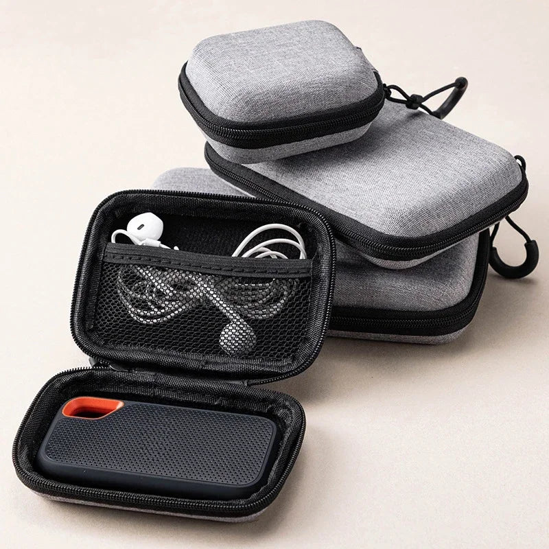 Mini EVA Storage Bag Pouch Carrying Bag Zipper Earphone Case