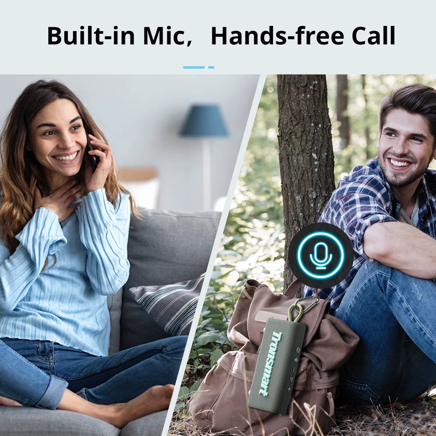 Trip Bluetooth 5.3 Speaker Dual-Driver Portable Speaker with IPX7 Waterproof, True Wireless Stereo for Outdoor