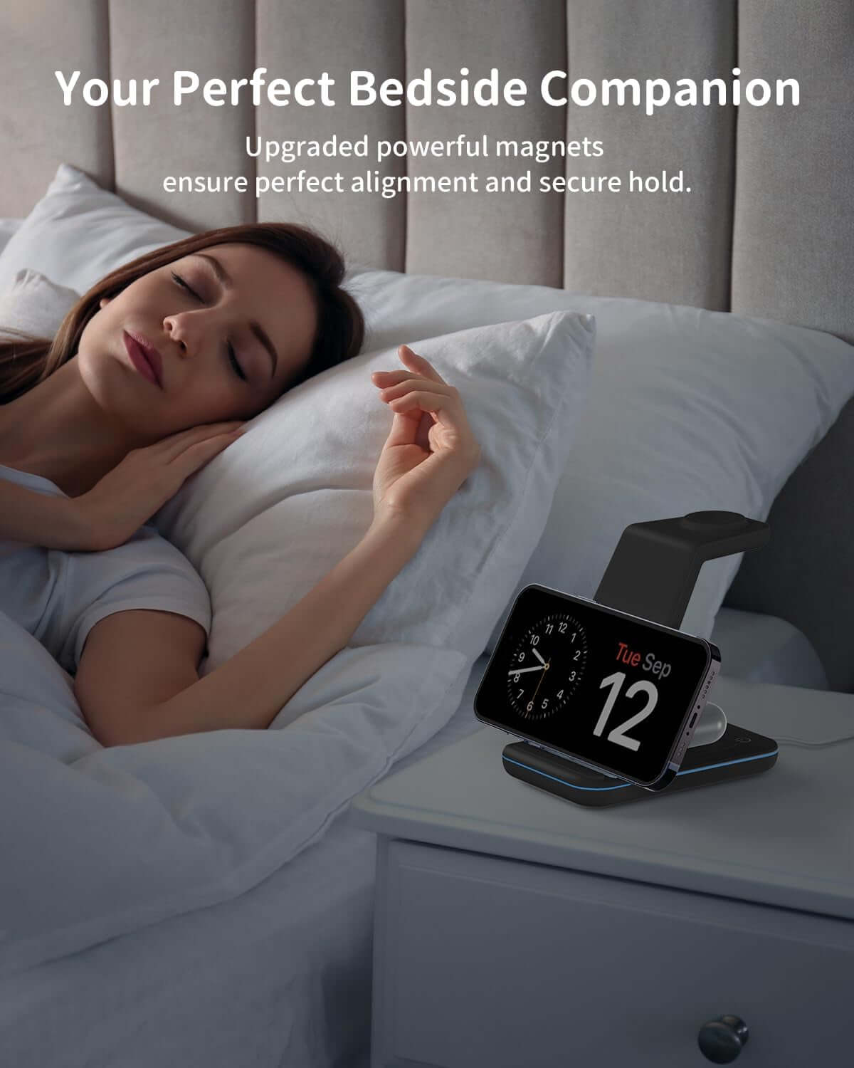 Wireless Charger for Iphone Charging Station: 3 in 1 Phone Charger Stand for Iphone 16/15/14/13/12/11/SE/X Pro Max plus - Apple Watch Ultra/10/9/8/Se/7/6/5/4/3 - Airpods 2/3/4 Pro