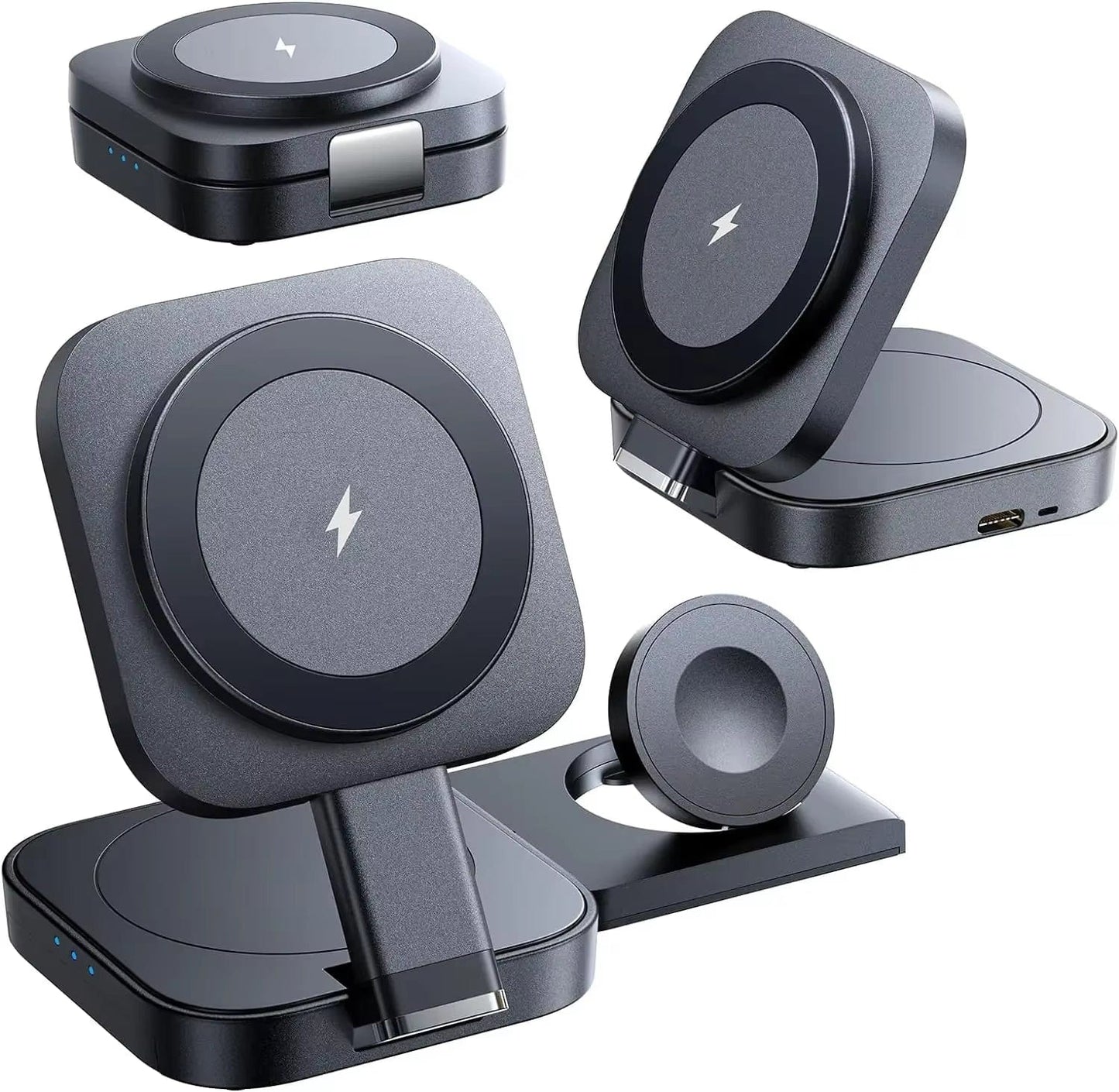 3 in 1 Charging Station for Apple Devices Magsafe Wireless Charger Pad for Multiple Devices Fits Iphone 15 Pro