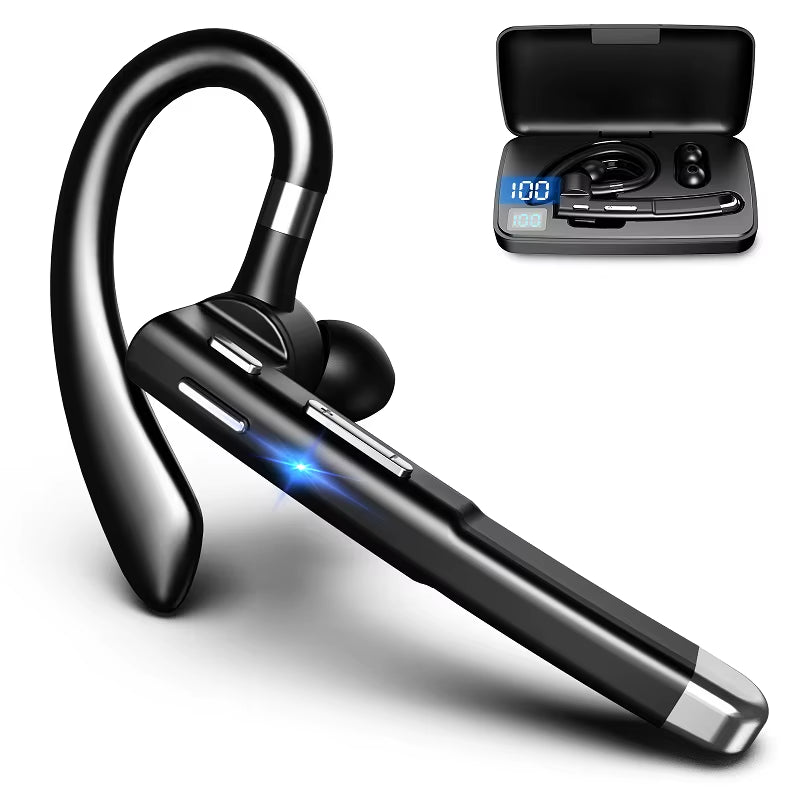 Bluetooth Earphones 5.3 Headphones Stereo Handsfree Noise Canceling Wireless Business Headset with HD Mic for All Smart Phones