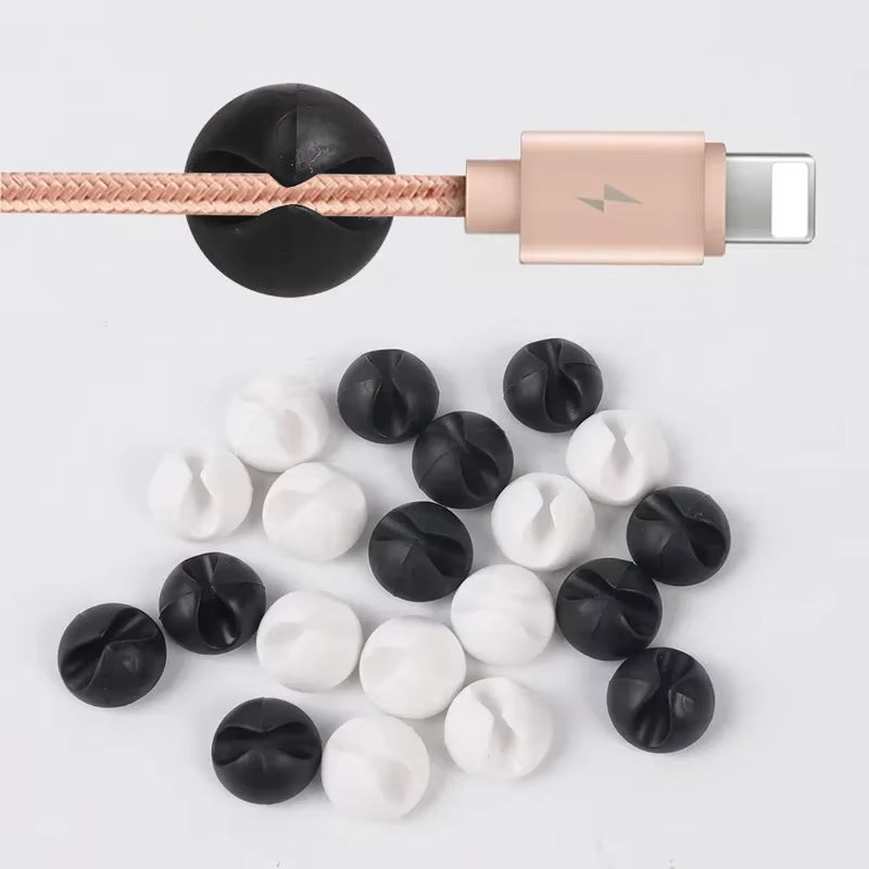 20Pcs Car Cable Clips Silicone USB Line Desktop Management Compatible Clips for Driving Recorder Wire Organizer Auto Accessories