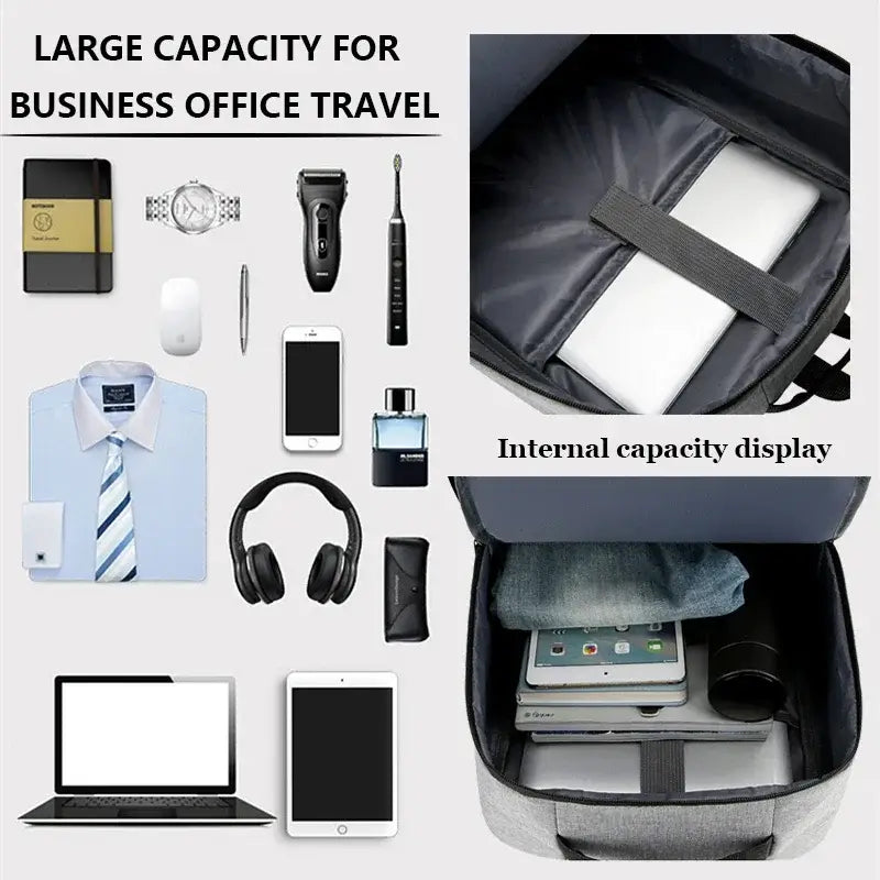Marketing Image - Waterproof Laptop Backpack Men USB School Laptop Backpack