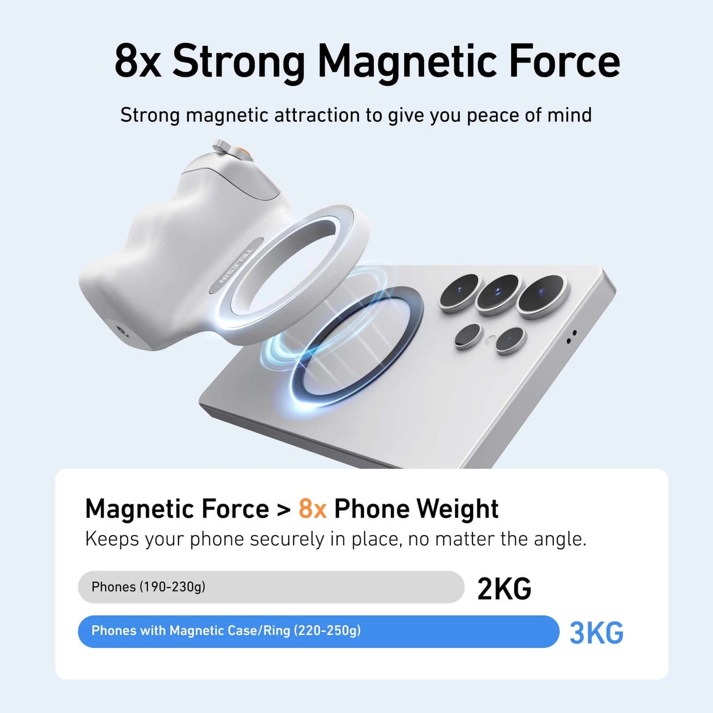 Magnetic Phone Camera Shoot Hand Grip Phone Holder Shooting Aid Remote Control Handle for Iphone HUAWEI SAMSUNG Phone