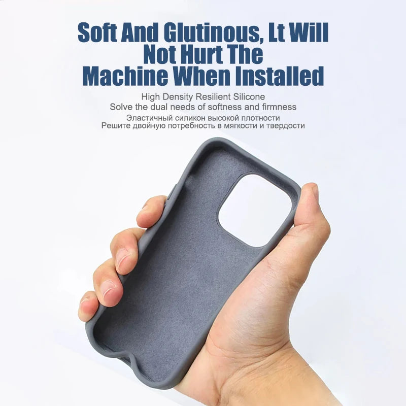 Silicone Liquid Case Para sa iPhone 11 14 13 12 15 Pro Max