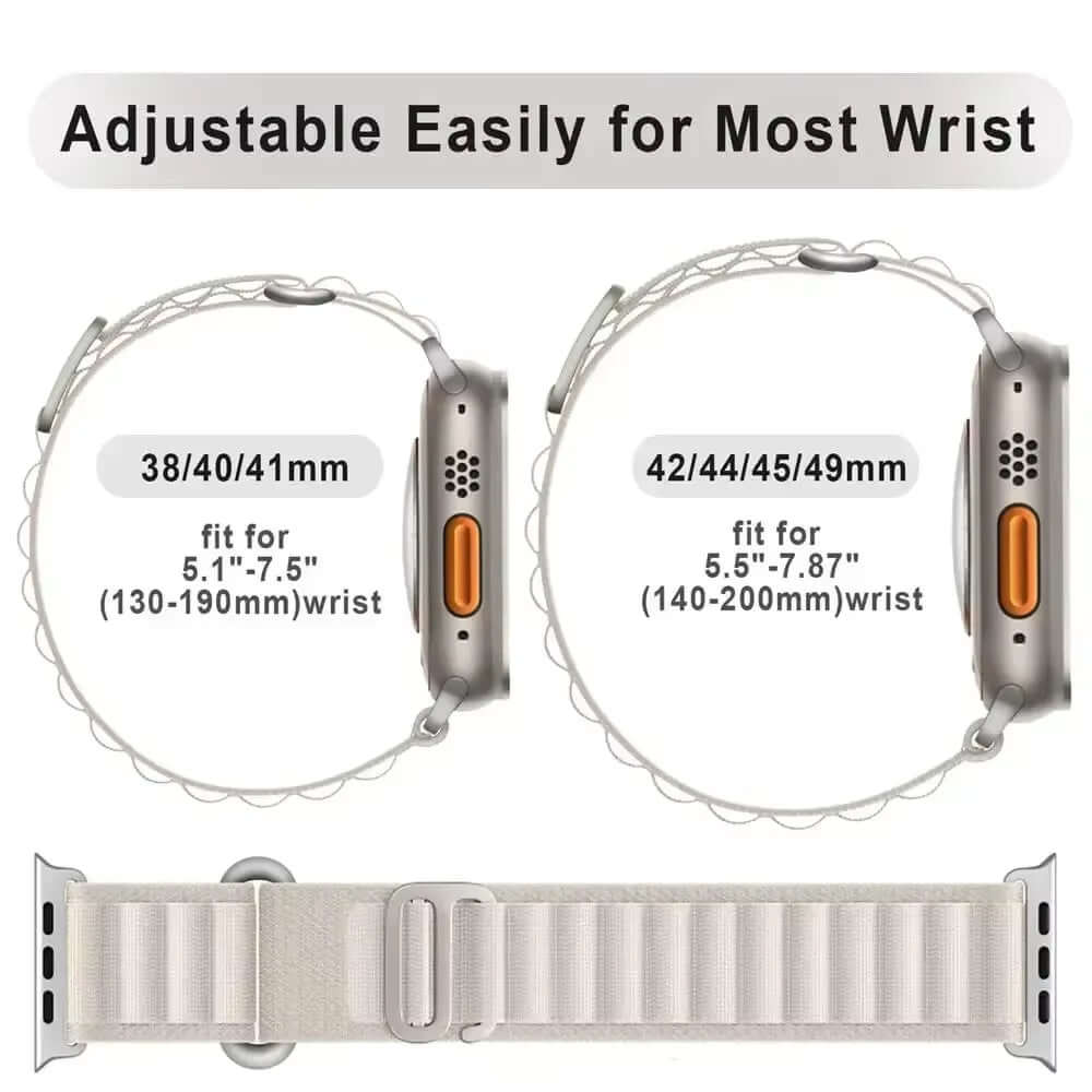 Alpine Loop Strap for Apple Watch Band Ultra 2 49Mm 46Mm 44Mm 40Mm 45Mm 41Mm 42Mm 38Mm Nylon Bracelet Iwatch 10 9 8 7 6 SE Band
