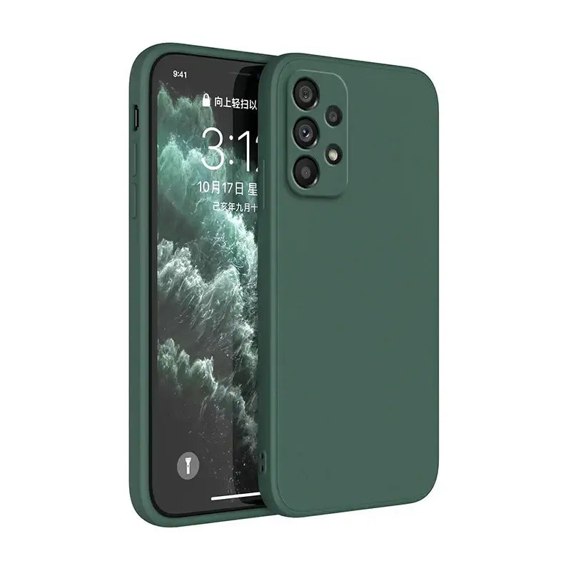 Marketing image - dark green case