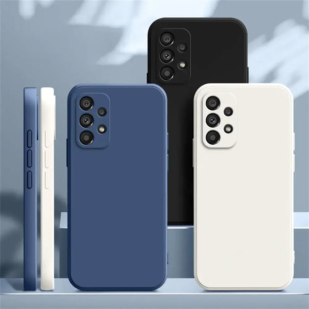 Marketing image of case - Blue, Black, & white