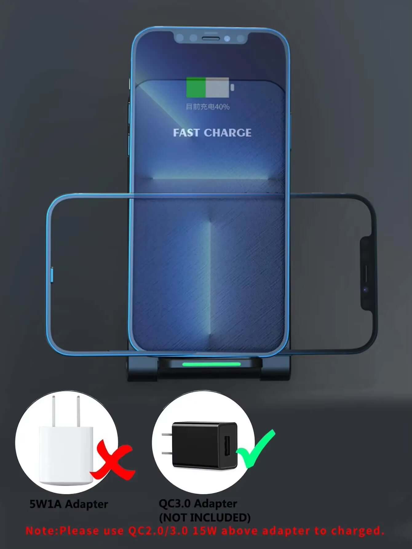 30W Wireless Charger for Iphone16 15 14 13 Pro Max 16Phone Stand Fast Charging Charger for Samsung Note 20/10 S21 Ultra Foldable