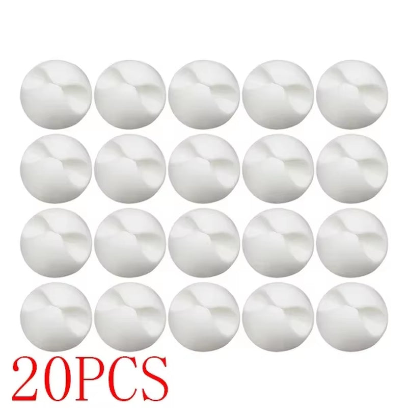 20Pcs Car Cable Clips Silicone USB Line Desktop Management Compatible Clips for Driving Recorder Wire Organizer Auto Accessories