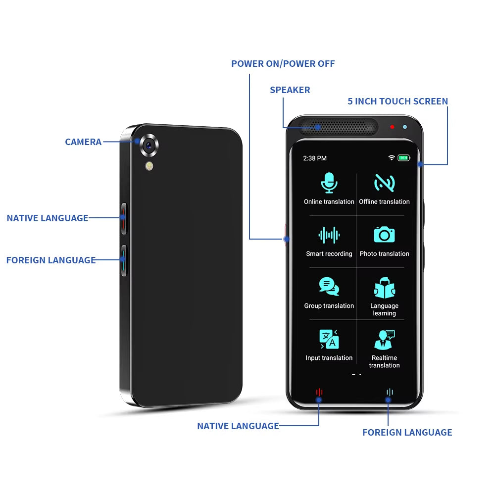 Portable Smart Translator Photo/Offline/Online Realtime Translation 134 Languages for Foreign Travel 2023 High Speed Accuracy