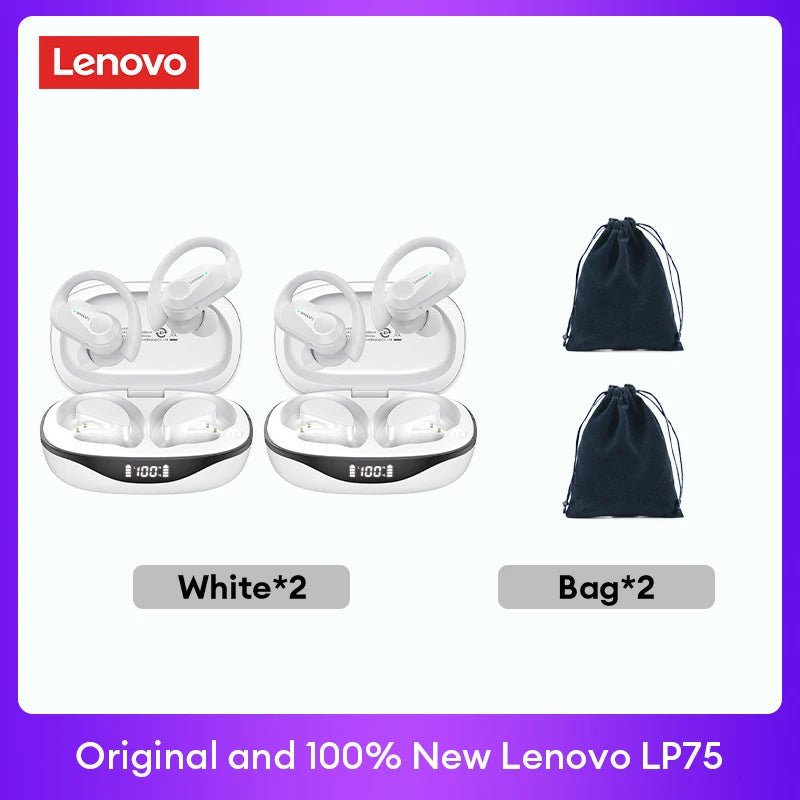Original LP75 TWS Bluetooth V5.3 Headphones Wireless LED Digital Display Earphones Noise Reduction Waterproof Headset New
