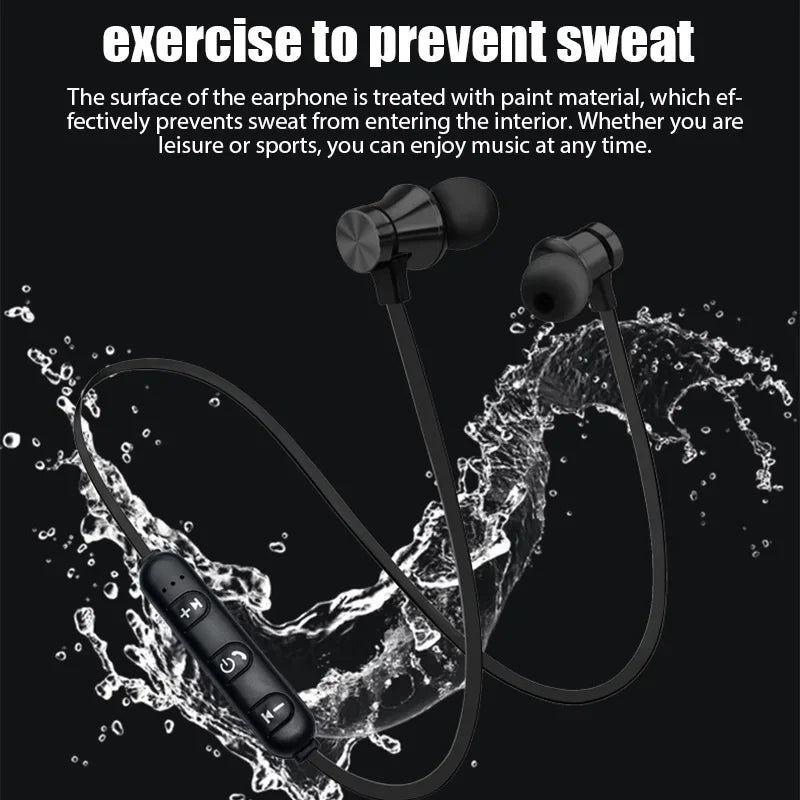 XT11 Sports Magnetic Bluetooth Earphone in Ear Wireless Neckband Headphones Stereo Music Headset with Mic for Samrtphones