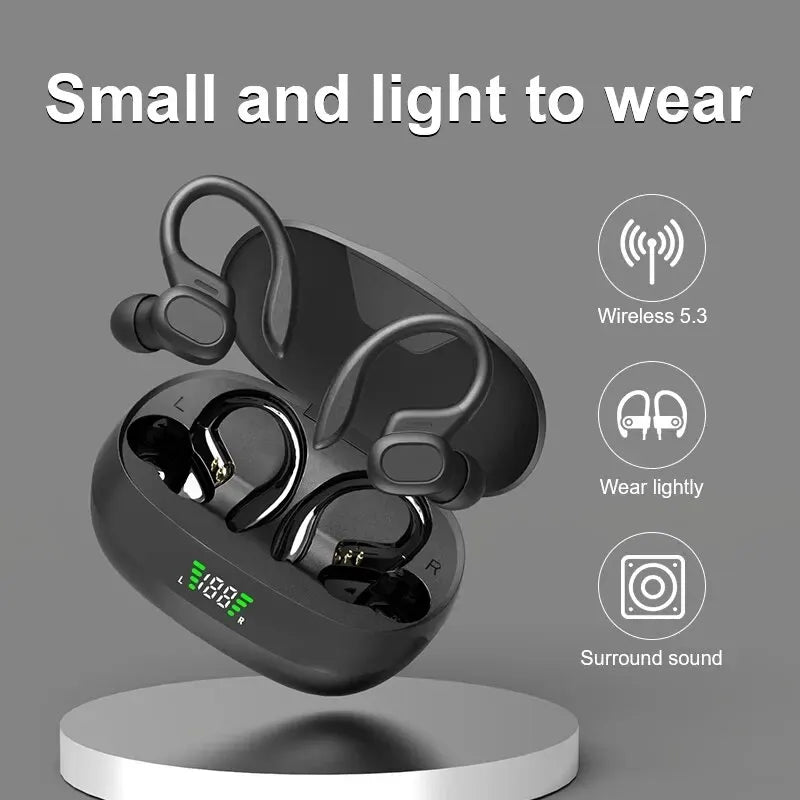 Original Wireless Earphones Ture Wireless Earbuds Ear Hook Sports Hifi Stereo Waterproof Headset with Mic TWS Headphone