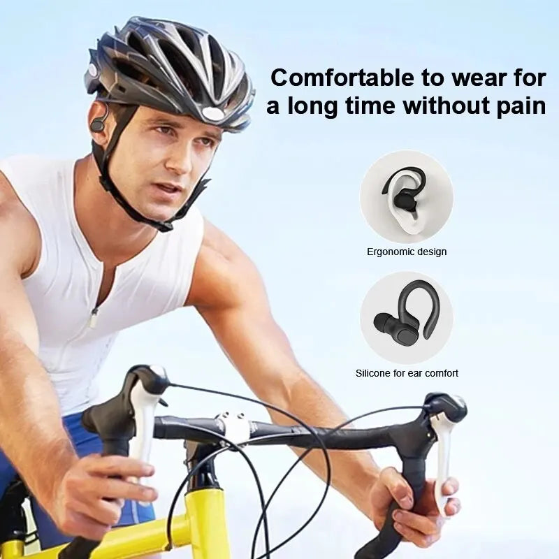 Original Wireless Earphones Ture Wireless Earbuds Ear Hook Sports Hifi Stereo Waterproof Headset with Mic TWS Headphone
