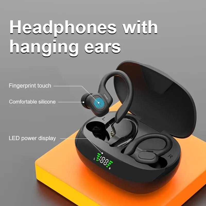 Original Wireless Earphones Ture Wireless Earbuds Ear Hook Sports Hifi Stereo Waterproof Headset with Mic TWS Headphone