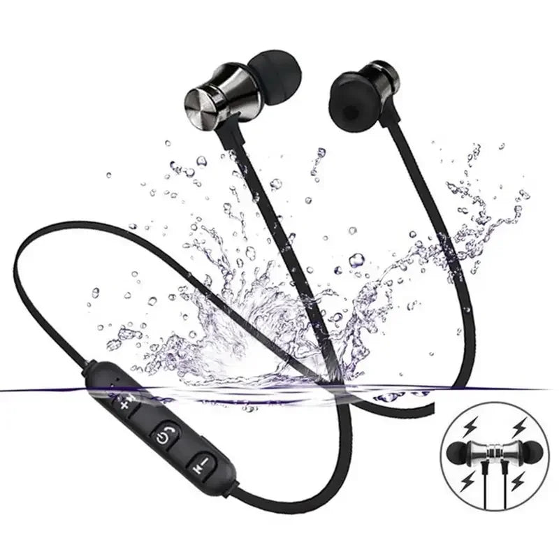 XT11 Sports Magnetic Bluetooth Earphone in Ear Wireless Neckband Headphones Stereo Music Headset with Mic for Samrtphones