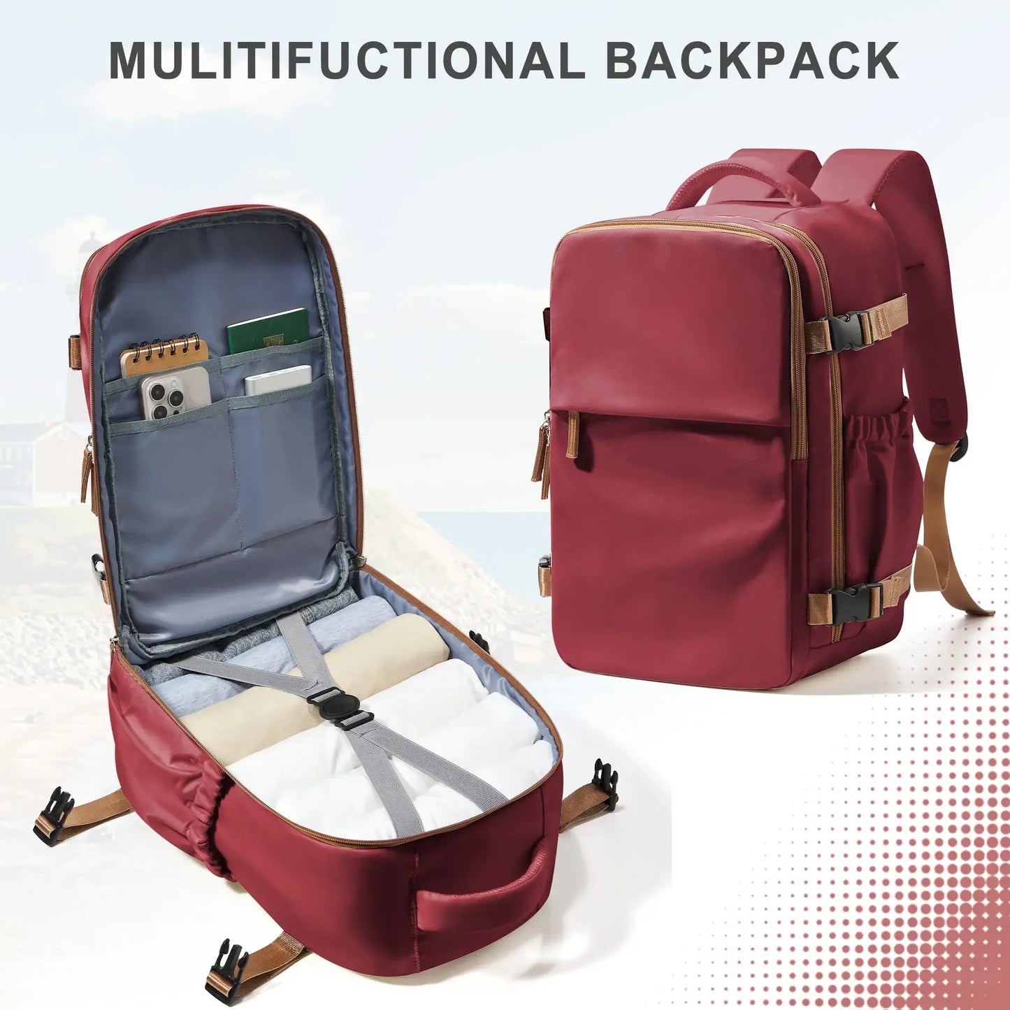 Marketing image - Cabin Travel Backpack 40x30x20 Hand Luggage Cabin Backpack