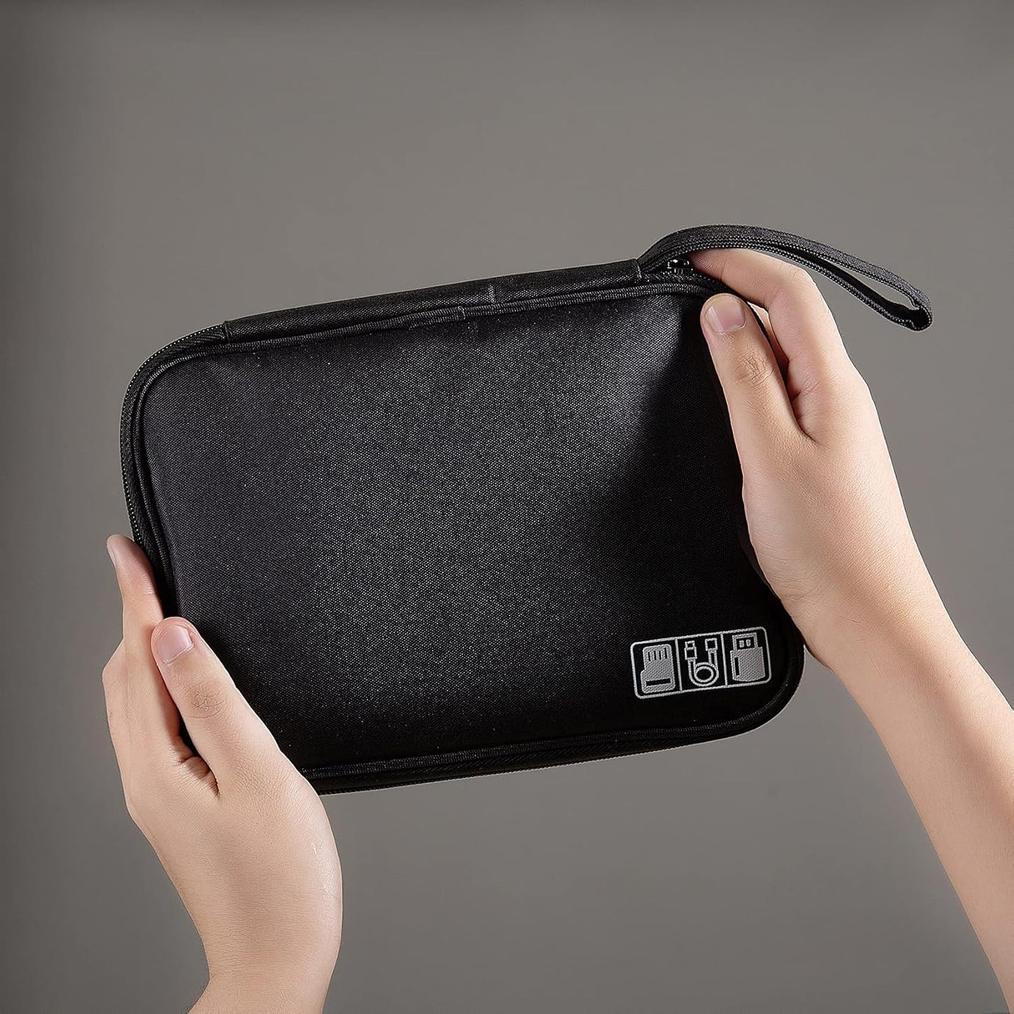 Electronic Organizer, Portable Cord Organizer, Travel Waterproof Electronic Storage Bag, for USB Cables, Chargers, Hard Drives, SD Cards and More