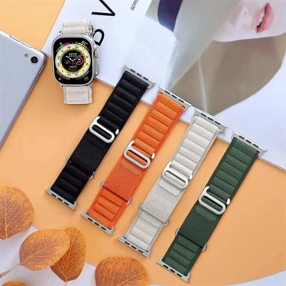 Alpine Loop Strap for Apple Watch Band Ultra 2 49Mm 46Mm 44Mm 40Mm 45Mm 41Mm 42Mm 38Mm Nylon Bracelet Iwatch 10 9 8 7 6 SE Band