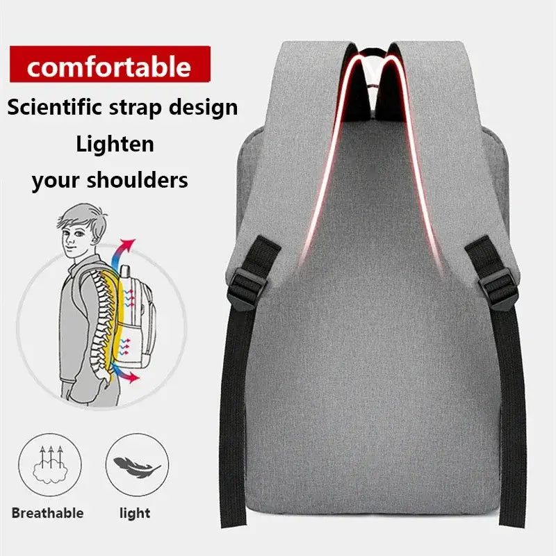 Marketing Image - Waterproof Laptop Backpack Men USB School Laptop Backpack