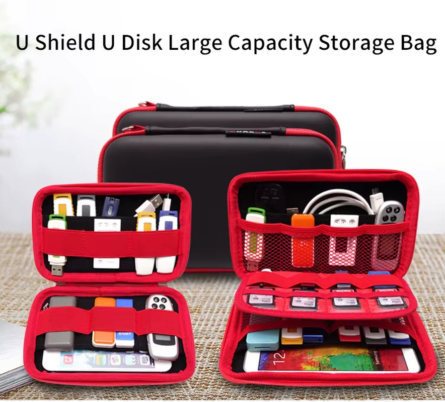 2.5 Inch Hard Drive Accessories Case Bag for WD Seagate HDD Power Phone USB Cable U Disk SD Card Power Bank Travel Organizer Box