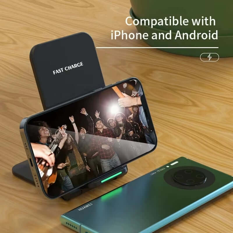 30W Wireless Charger for Iphone16 15 14 13 Pro Max 16Phone Stand Fast Charging Charger for Samsung Note 20/10 S21 Ultra Foldable
