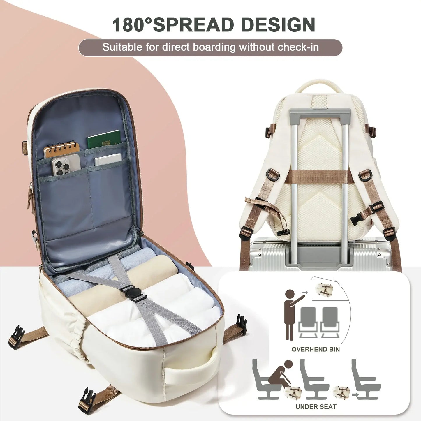 Marketing image - Cabin Travel Backpack 40x30x20  Hand Luggage Cabin Backpack