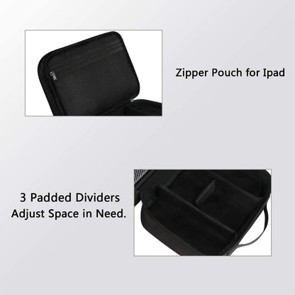 Electronics Organizer Travel Case, Water Resistant Cable Organizer Bag for Travel Essentials, Tech Gifts for Men, Storage Bag as Accessories for Phone, Cord, Tablet, Black