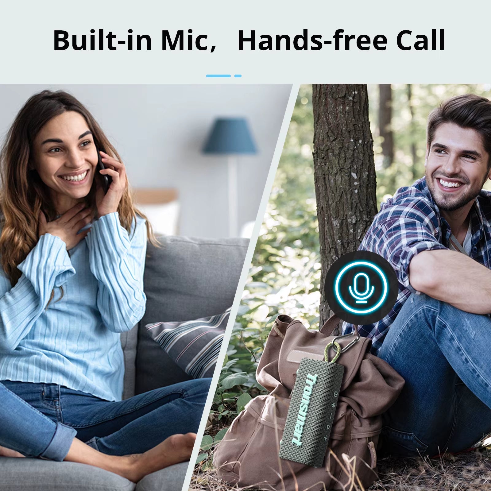 Trip Bluetooth 5.3 Speaker Dual-Driver Portable Speaker with IPX7 Waterproof, True Wireless Stereo for Outdoor