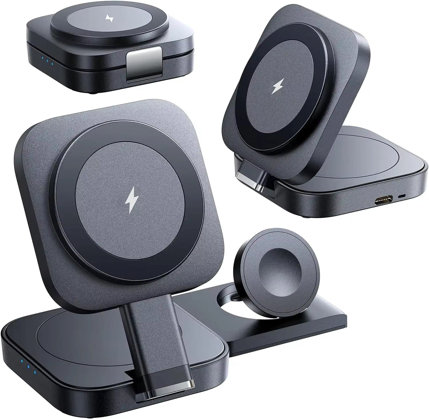 3 in 1 Charging Station for Apple Devices Magsafe Wireless Charger Pad for Multiple Devices Fits Iphone 15 Pro