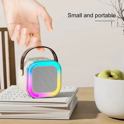 Bluetooth Speaker K12 Karaoke Machine Portable 5.3 PA Speaker System with Wireless Microphones Home Family Singing Children'S