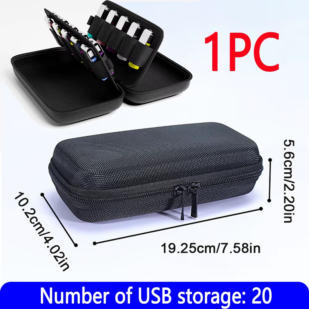 USB Flash Drive Case Storage Bag Dustproof Thumb Drive Holder Organizer Box Electronic Accessories Storage Box for Drive Pen