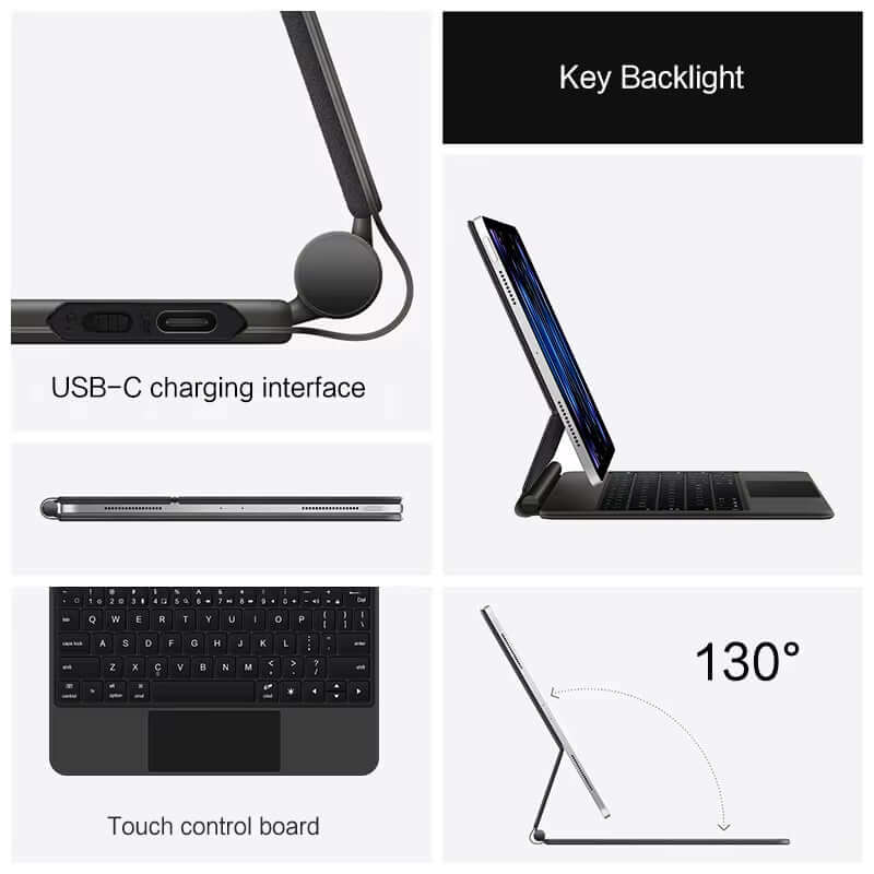 Magic Keyboard for Ipad Pro 11 12.9 Air 4 Air 5 for Ipad 10Th Generation Pro 12.9 6Th 5Th 4Th 3Rd Gen Smart Cover Magnetic Case