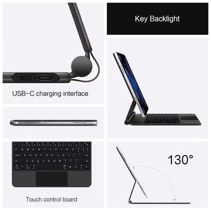 Magic Keyboard for Ipad Pro 11 12.9 Air 4 Air 5 for Ipad 10Th Generation Pro 12.9 6Th 5Th 4Th 3Rd Gen Smart Cover Magnetic Case