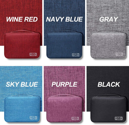 Electronic Bag Travel Cable Accessories Bag Waterproof Double Layer Electronics Organizer Portable Storage Case for Cable, Cord, Charger, Phone, Adapter, Power Bank, Kindle, Hard Drives