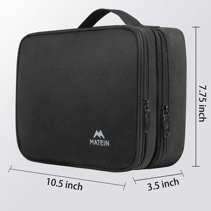 Electronics Organizer Travel Case, Water Resistant Cable Organizer Bag for Travel Essentials, Tech Gifts for Men, Storage Bag as Accessories for Phone, Cord, Tablet, Black