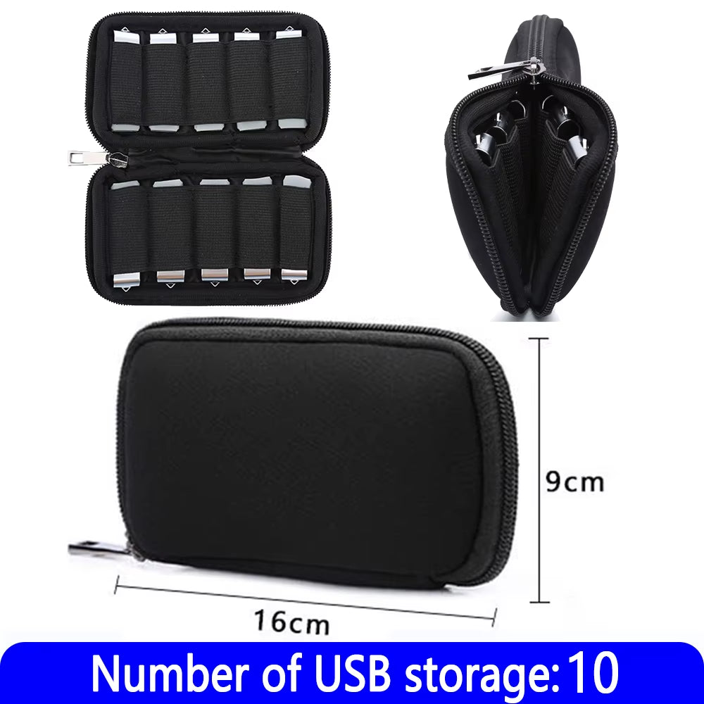 USB Flash Drive Case Storage Bag Dustproof Thumb Drive Holder Organizer Box Electronic Accessories Storage Box for Drive Pen