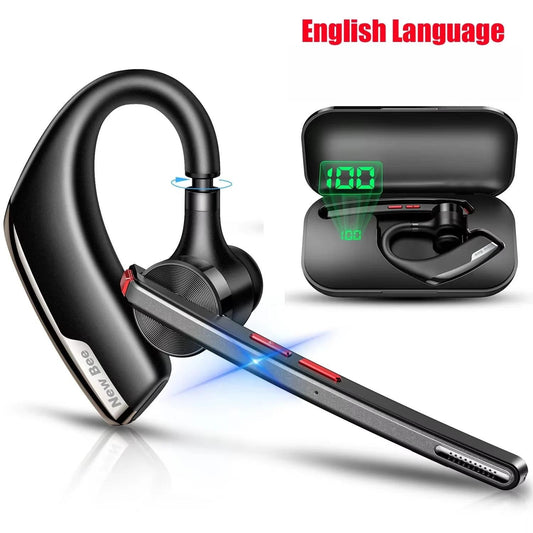 M51 Wireless Bluetooth Headset Earphones 5.2 Headphone with Dual-Mic CVC8.0 Noise Cancelling Handsfree Business Earpiece
