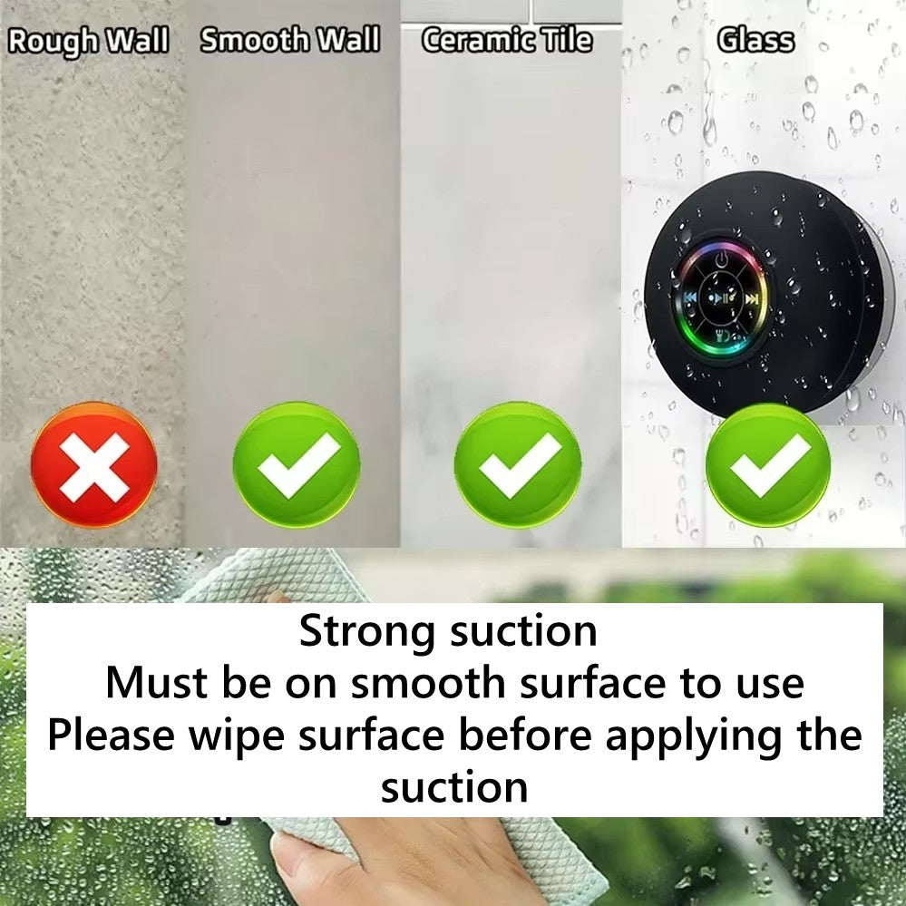 Mini Portable Wireless Bluetooth Speaker, Waterproof with LED controls