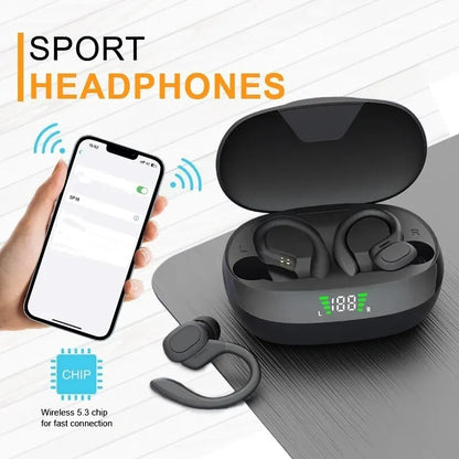 Original Wireless Earphones Ture Wireless Earbuds Ear Hook Sports Hifi Stereo Waterproof Headset with Mic TWS Headphone
