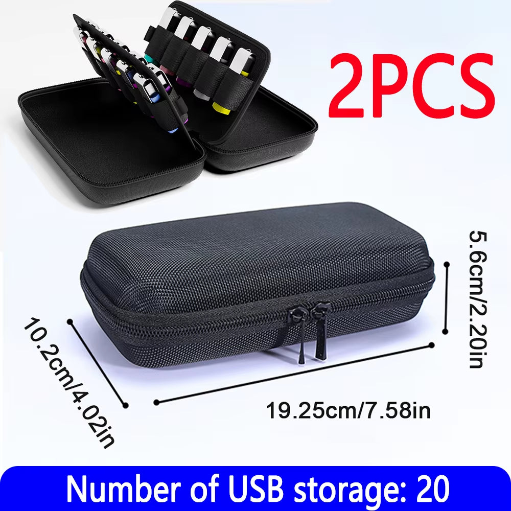 USB Flash Drive Case Storage Bag Dustproof Thumb Drive Holder Organizer Box Electronic Accessories Storage Box for Drive Pen